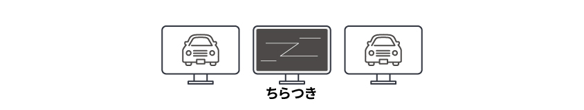 図版/画面のちらつき判定機能