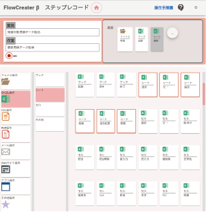 図1:業務フロー作成ツール画面